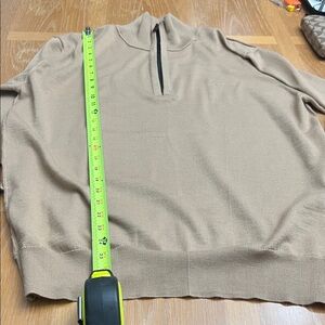 Boss Men's Tan Zip-Up Sweater